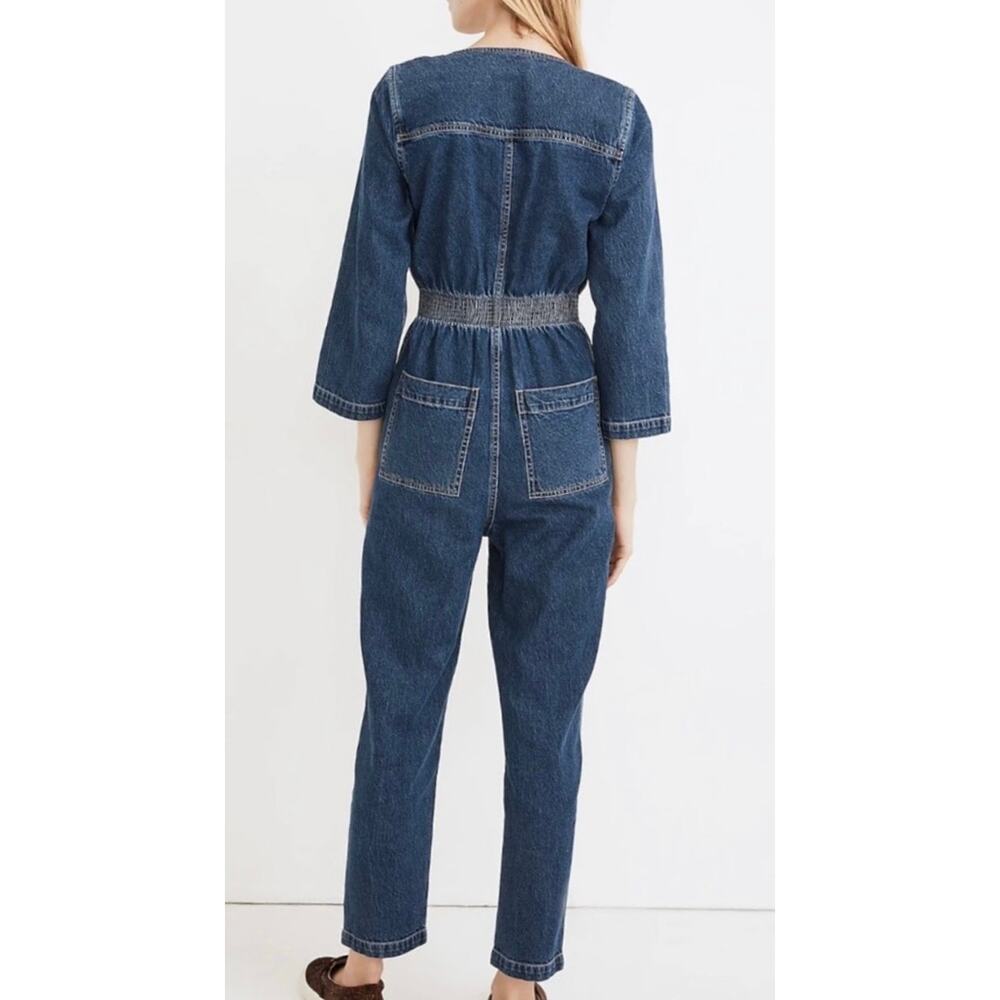 Madewell Denim Jumpsuit Small Blue Zip Front One Piece Coveralls NWOT - Picture 2 of 13